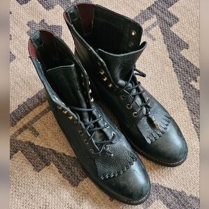 Ariat Women's Heritage Lacer II Black Leather Size 9